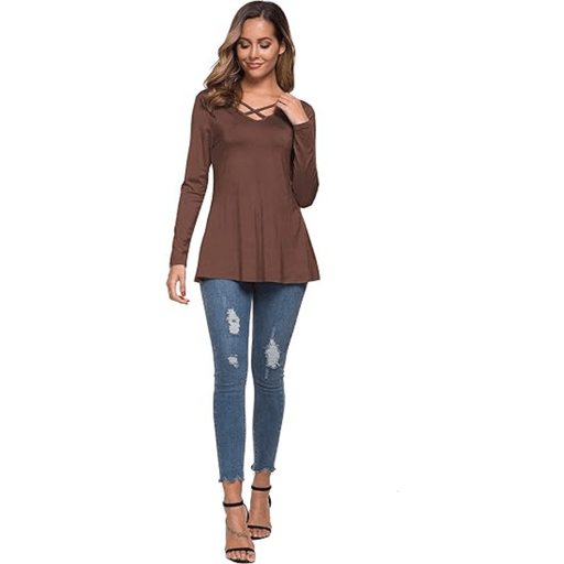 Blusa Manga larga Malist Original Color Marron Talla M