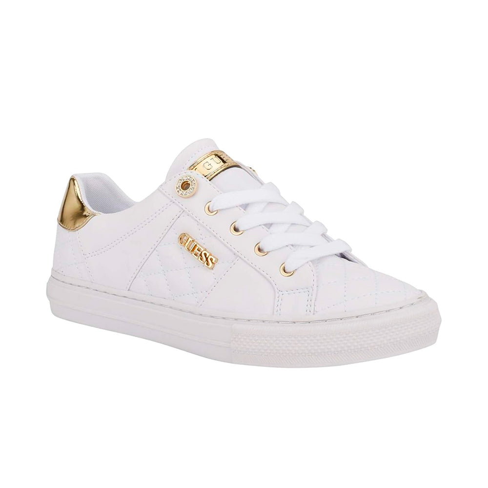 Zapatillas Guess Loven Blanco con detalles Dorados para Mujer