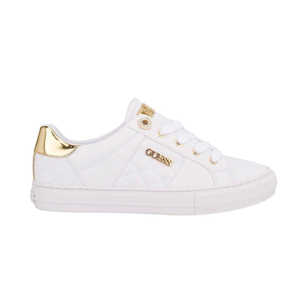 Zapatillas Guess Loven Blanco con detalles Dorados para Mujer