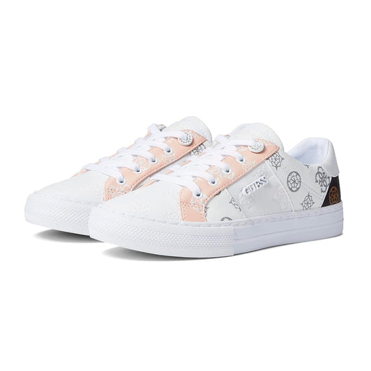 Zapatillas Guess Loven Light Pink Original Color Blanco con Detalles Unisex