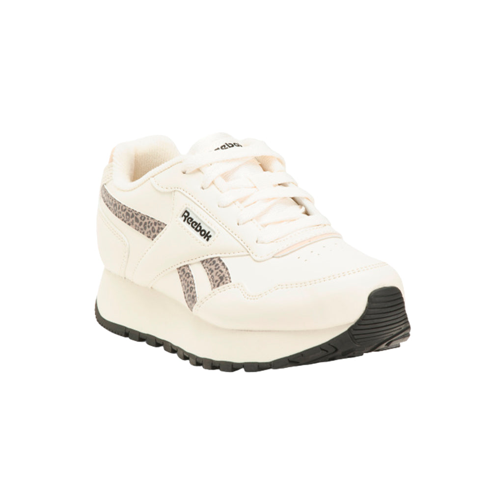 Zapatillas Reebok Harman Original Color Beige con Manchas de Tigre Para Mujer