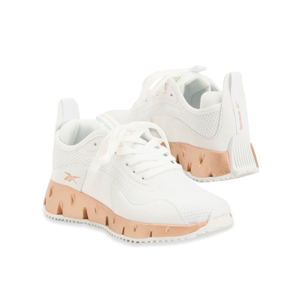 Zapatillas Reebok Zig Dynamic Original Color Blanco con Suela Dorada Para Mujer