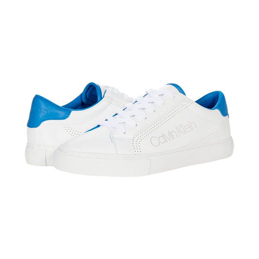 Zapatillas Urbanas Calvin Klein Modelo Cashe Color Blanco con Detalles de Azul