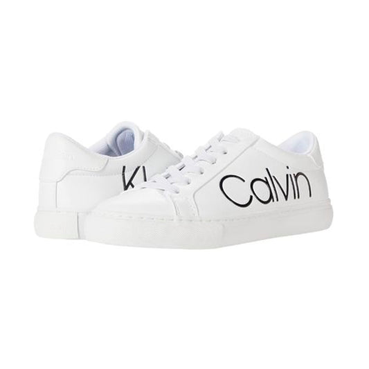 Zapatillas Urbanas Calvin Klein Modelo Cabre Color Blanco con Logo Negro