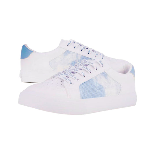 Zapatillas Nautica KW2285 Original Color Blanco y Celeste Para Mujer