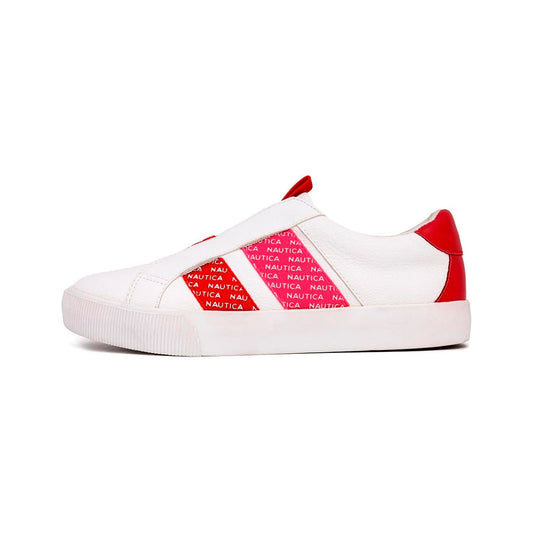 Zapatillas Nautica KW3255 Color Blanco/Rosado Para Mujer