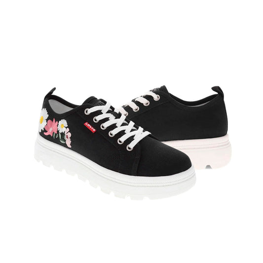 Zapatillas Levi´s Hope EMB Bordado de Flores Color Negro para Mujer