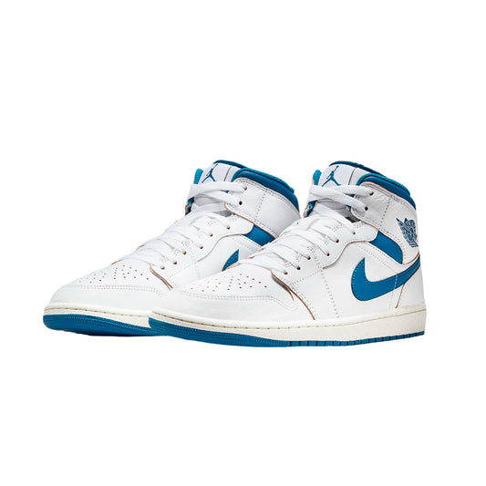 Zapatillas Nike SE Air Jordan 1 Mid - FN5215 141 Color Blanco y Azul