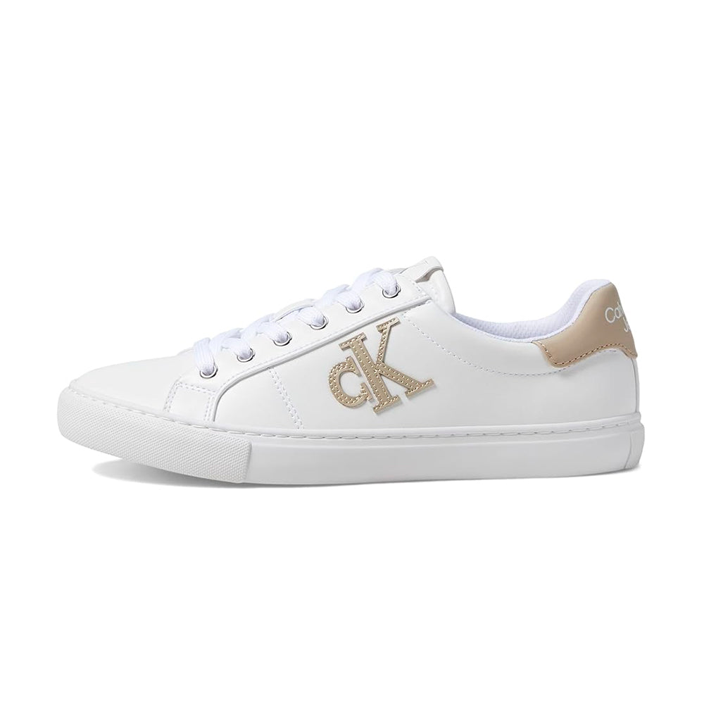 Zapatillas Calvin Klein Calysse Unisex Color Blanco y Dorado