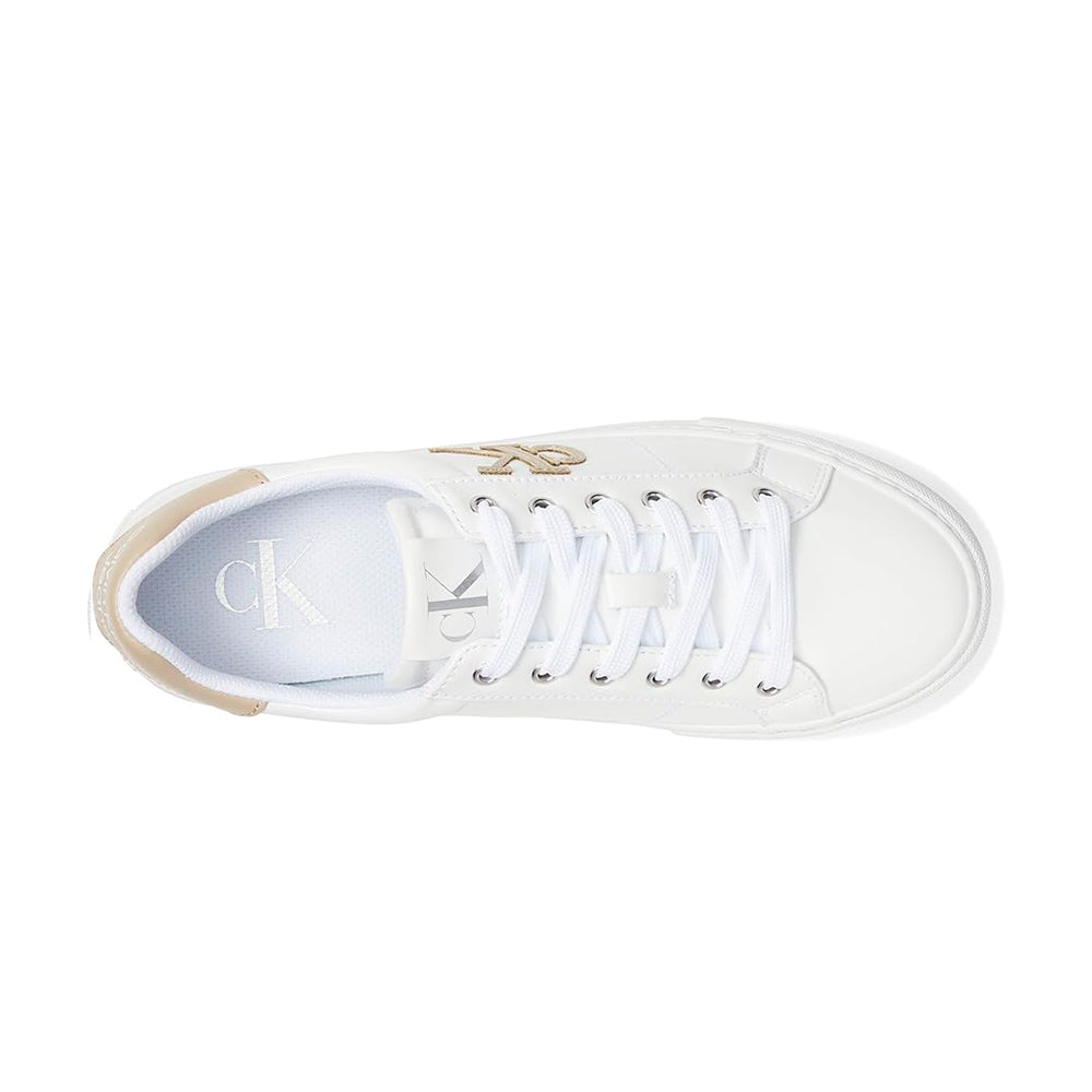 Zapatillas Calvin Klein Calysse Unisex Color Blanco y Dorado