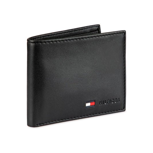 Billetera Tommy Hilfiger Original 31TL22X060 Desplegable en Cuero Negro para Hombre