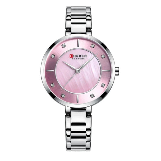 Reloj Análogo Curren Original KREc6119 para Mujer Acero Color Plateado