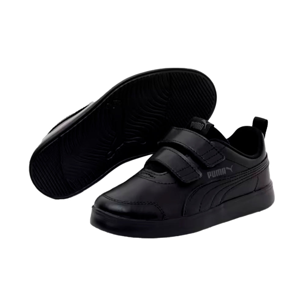 Zapatillas Puma CourtFlex V2 V PS 371543 06 Original Color Negro Para Niños