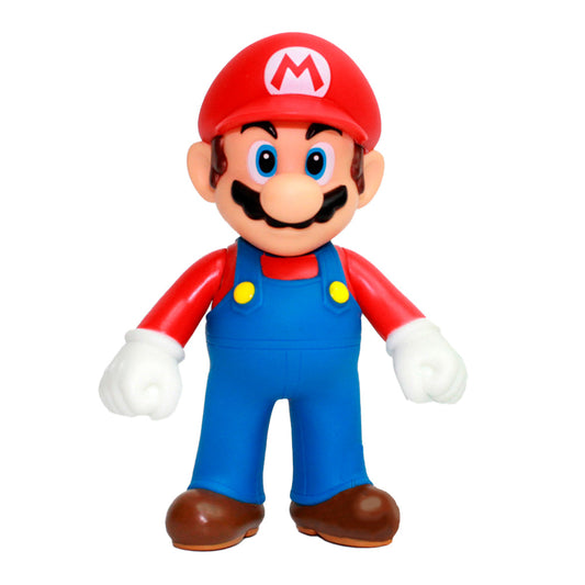 Muñeco Juguete Super Mario Bros - Mario Clasico Rojo y Azul 12cm