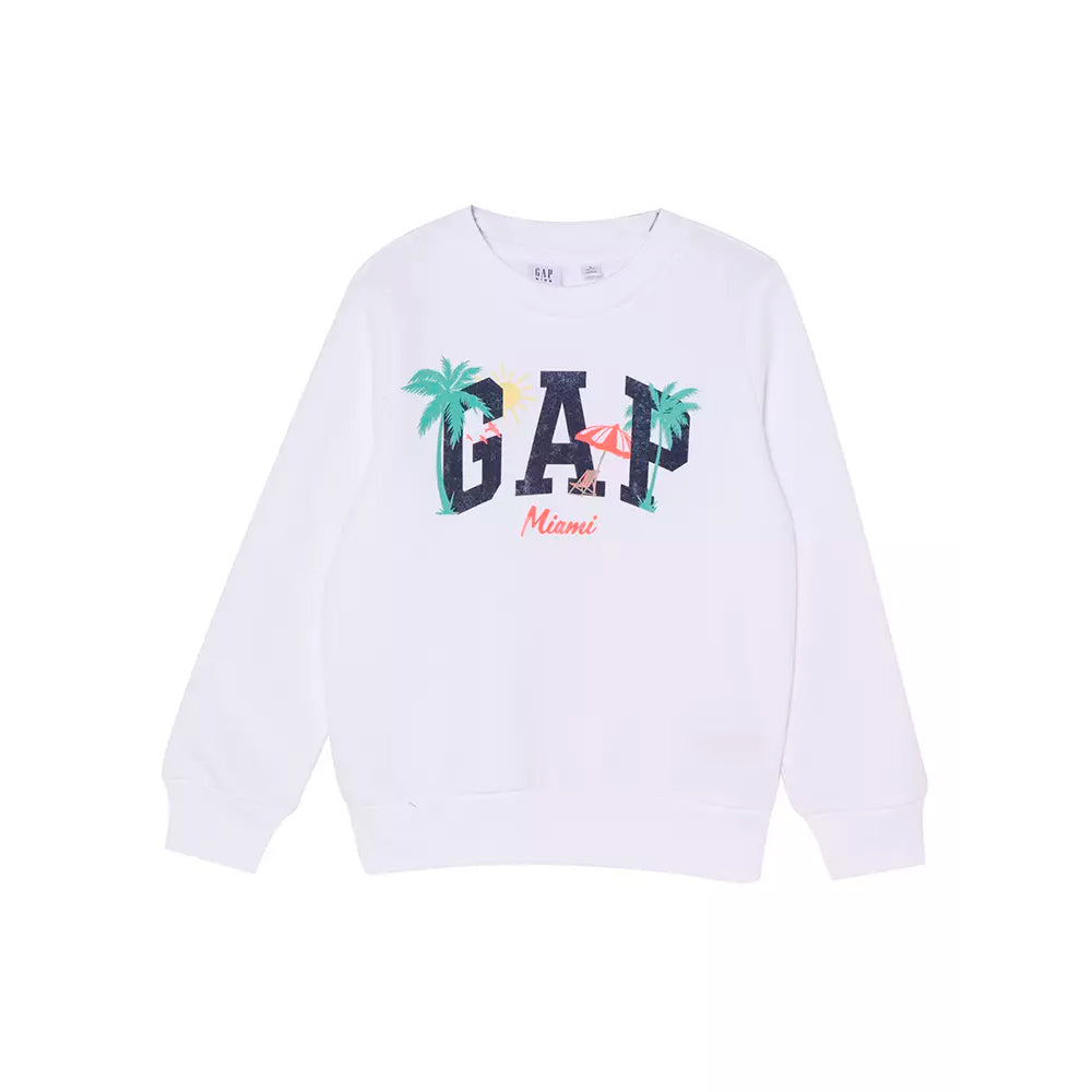 Buzo Gap Logo SweatShirt Color Blanco