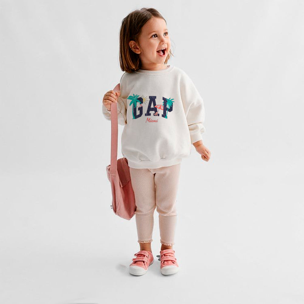 Buzo Gap Logo SweatShirt Color Blanco