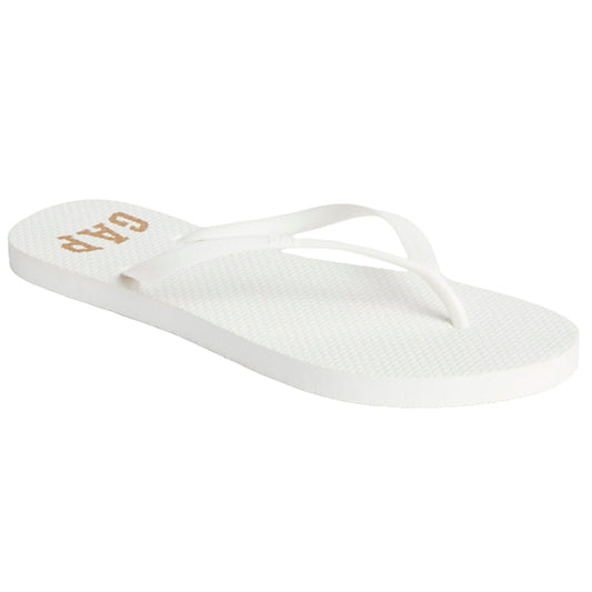 Sandalias Gap flip flop Color Blanco y Dorado Para Mujer