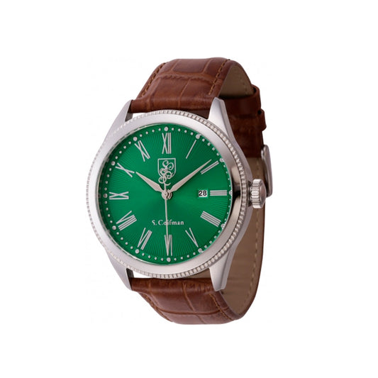 Reloj Analogo S. Coifman Original SC0559 Hombre Correa de Cuero Marrón-Verde