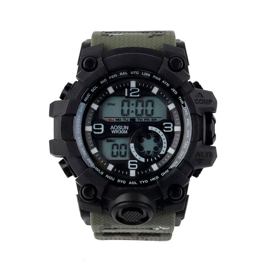 Reloj Digital Invicta AC435-004 X Digitex Color Negro y Verde Para Hombre