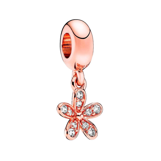 Charm Colgante Pandora Original para Mujer 781491CZ Daisy Pendiente Oro Rosado s925