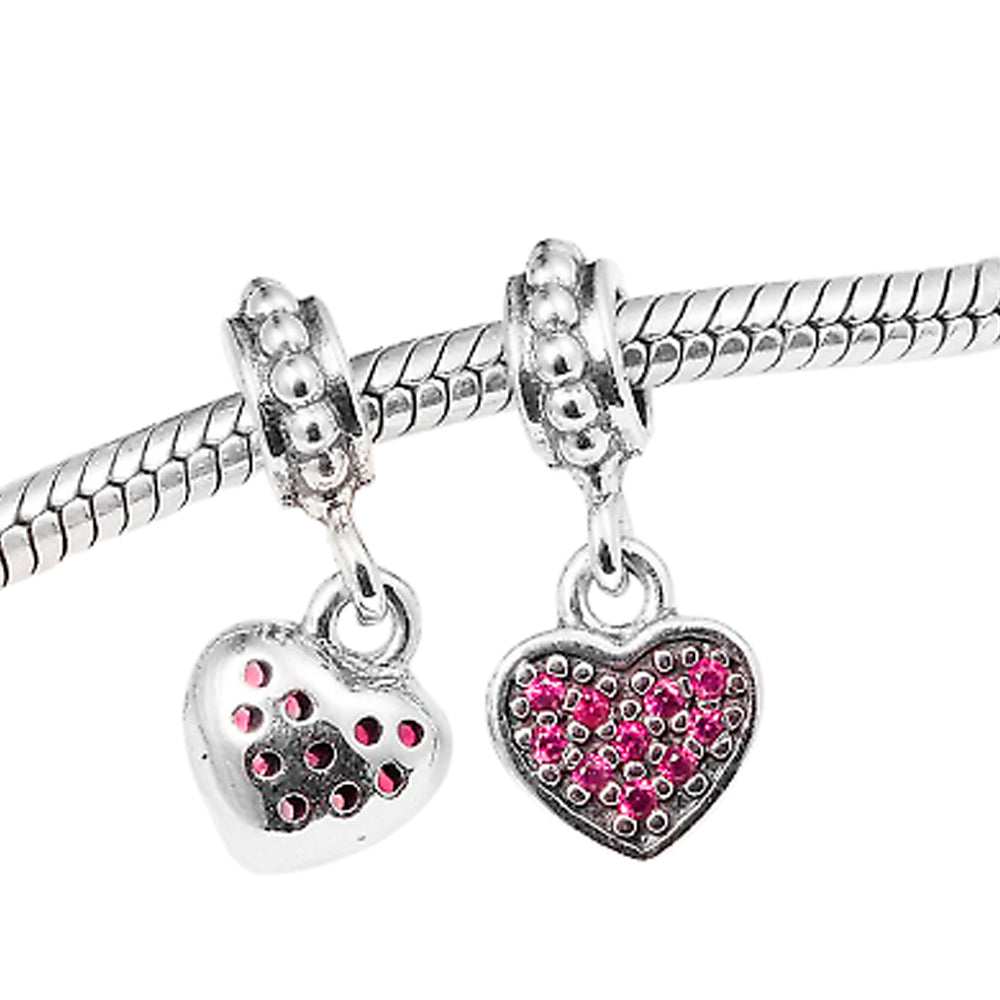 Charm Colgante Pandora Original para Mujer 791023CZR Pave Heart Sterling Plata s925