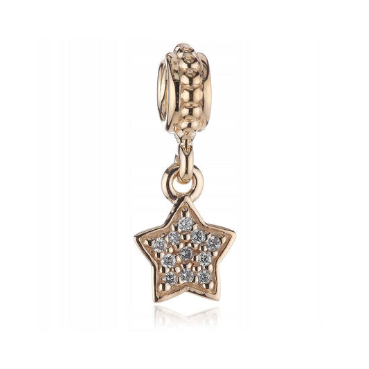 Charm Colgante Pandora Original para Mujer 750808D Estrella Dorada s925