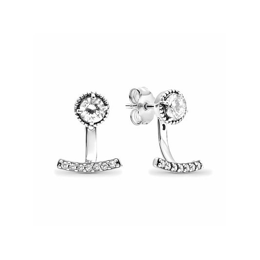 Aretes Pendientes Pandora Elegancia Abstracta 290743CZ Con Circonicas Cubicas Plata 925