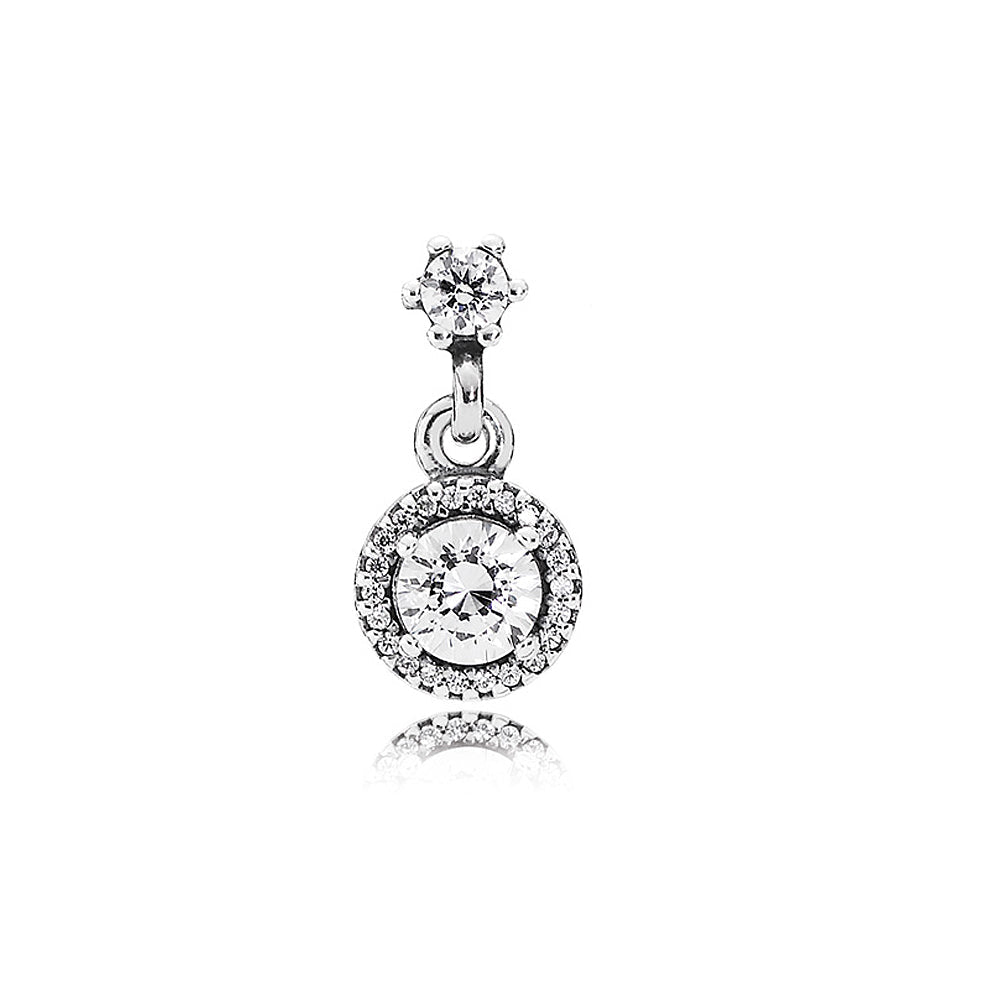 Aretes Pendientes Pandora Estilo Colgante Elegancia Clasica 290594CZ Plata 925