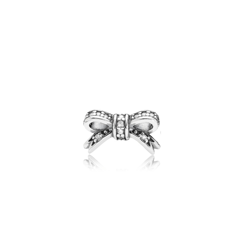 Aretes Pendientes Pandora Lazo de Corazones Tipo Topo 290555CZ Plata 925