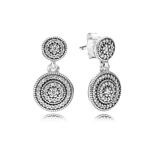 Aretes Pendientes Pandora Elegancia Radiante con Circonitas 290688CZ Plata 925