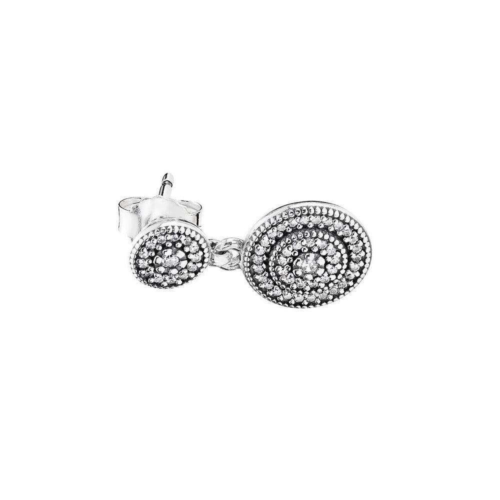 Aretes Pendientes Pandora Elegancia Radiante con Circonitas 290688CZ Plata 925