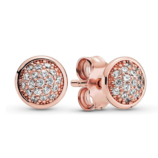 Aretes Pendientes Pandora Rose Redondos con 38 Circonitas Incrustadas 280726CZ  Plata 925