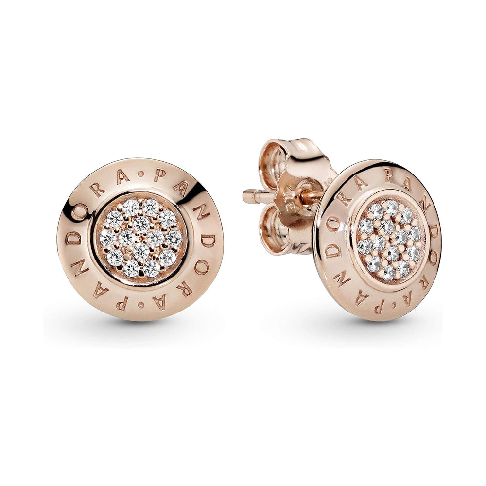 Aretes Pendientes Pandora Rose Redondo con 14 Circonitas Incrustadas 280559CZ Plata 925