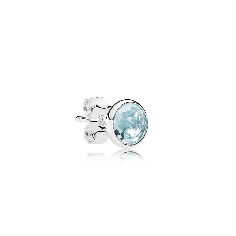 Aretes Pendientes Pandora Bienvenida a Marzo con Cristal Azul 290738NAB Plata 925