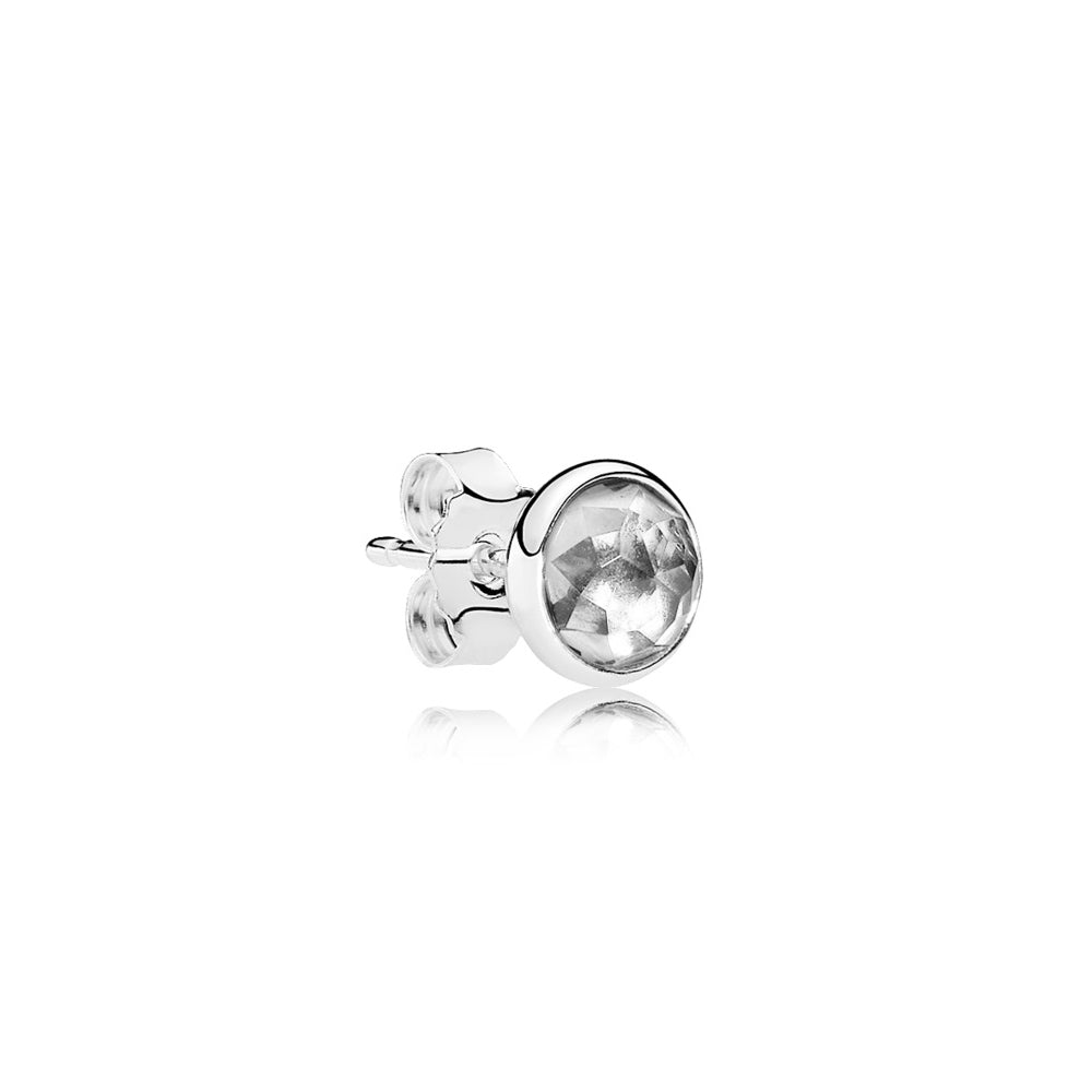 Aretes Pendientes Pandora Gotas de Abril Piedra Cristal de Roca 290738RC Plata 925 y Cristal