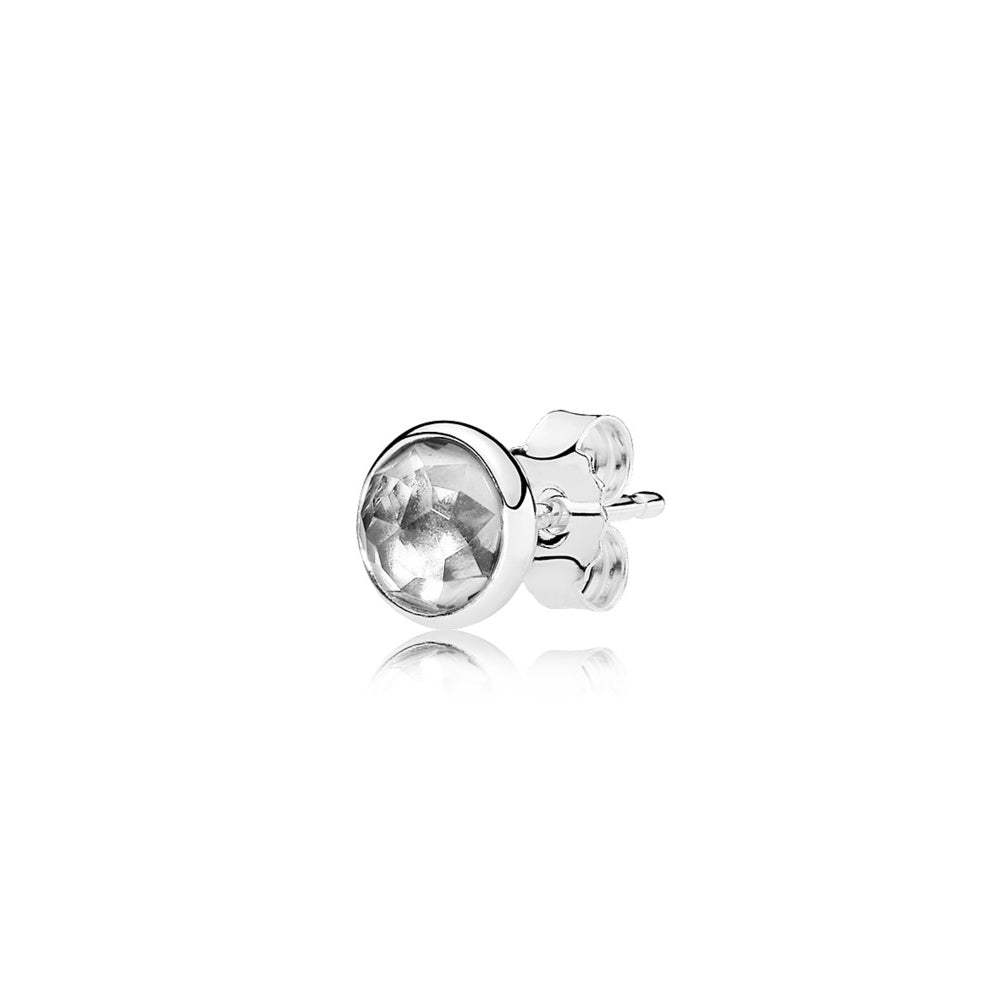 Aretes Pendientes Pandora Gotas de Abril Piedra Cristal de Roca 290738RC Plata 925 y Cristal