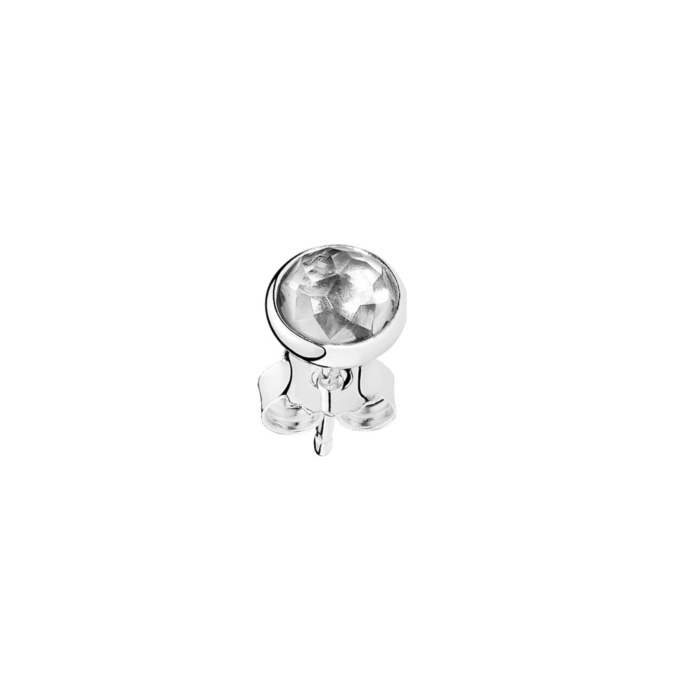 Aretes Pendientes Pandora Gotas de Abril Piedra Cristal de Roca 290738RC Plata 925 y Cristal