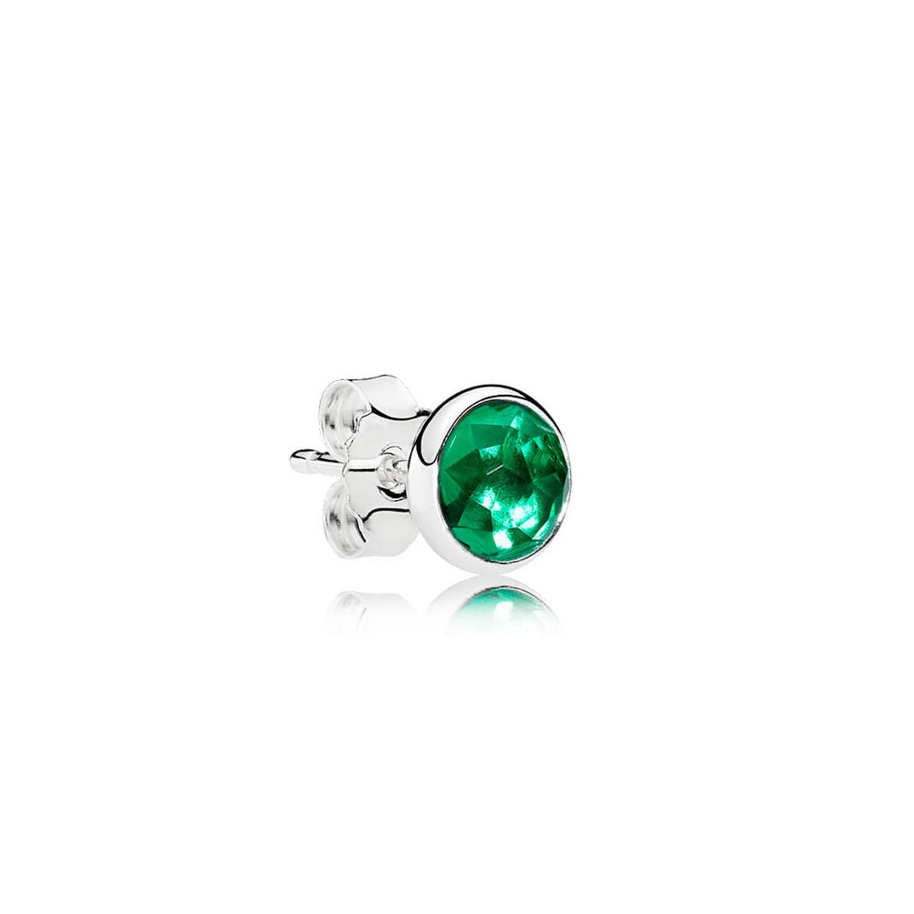 Aretes Pendientes Pandora Gotas de Mayo Piedra Cristal Verde Real  290738NRG Plata 925