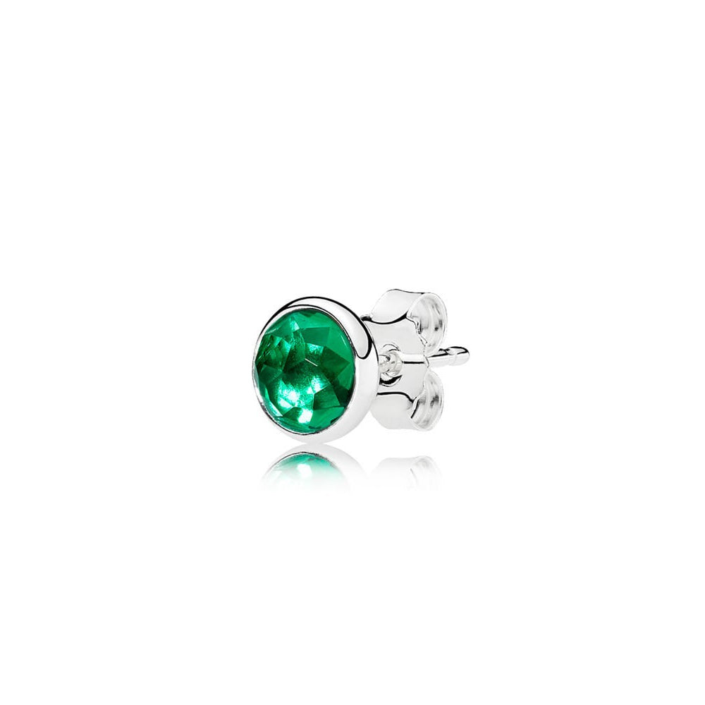 Aretes Pendientes Pandora Gotas de Mayo Piedra Cristal Verde Real  290738NRG Plata 925