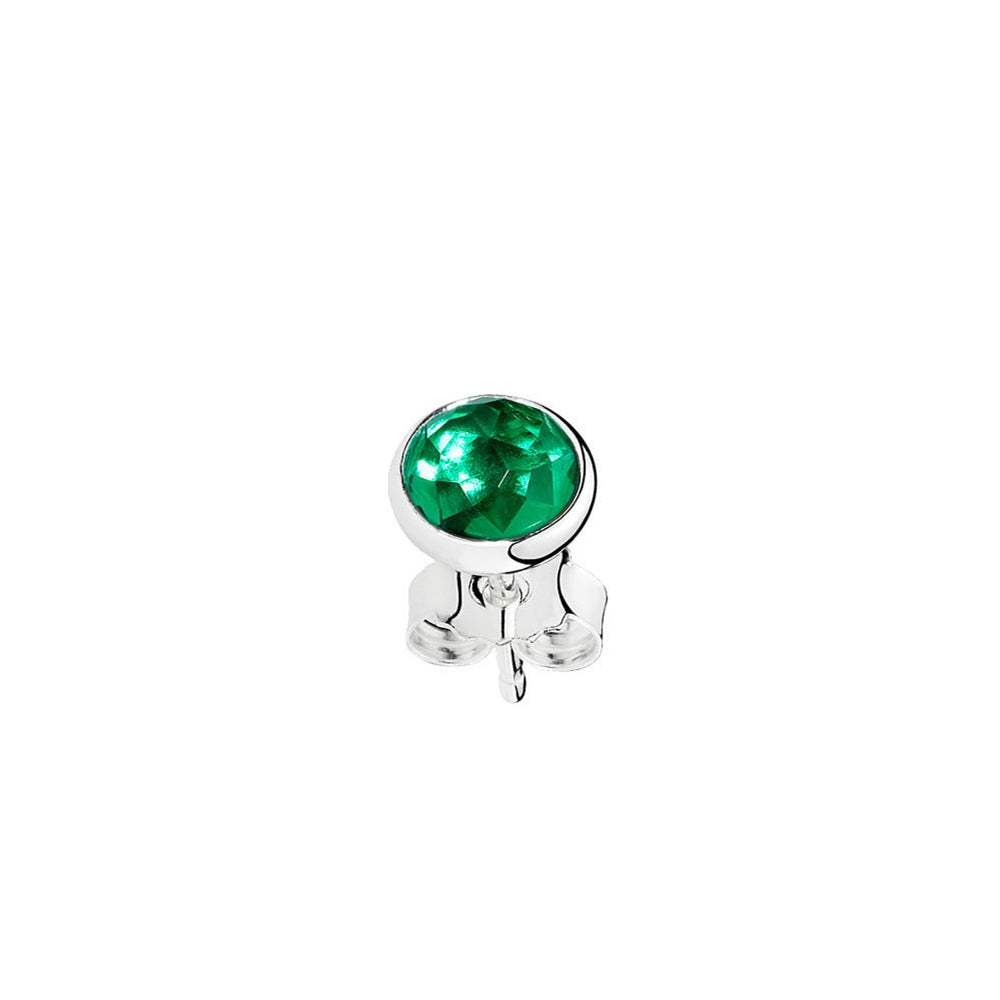 Aretes Pendientes Pandora Gotas de Mayo Piedra Cristal Verde Real  290738NRG Plata 925