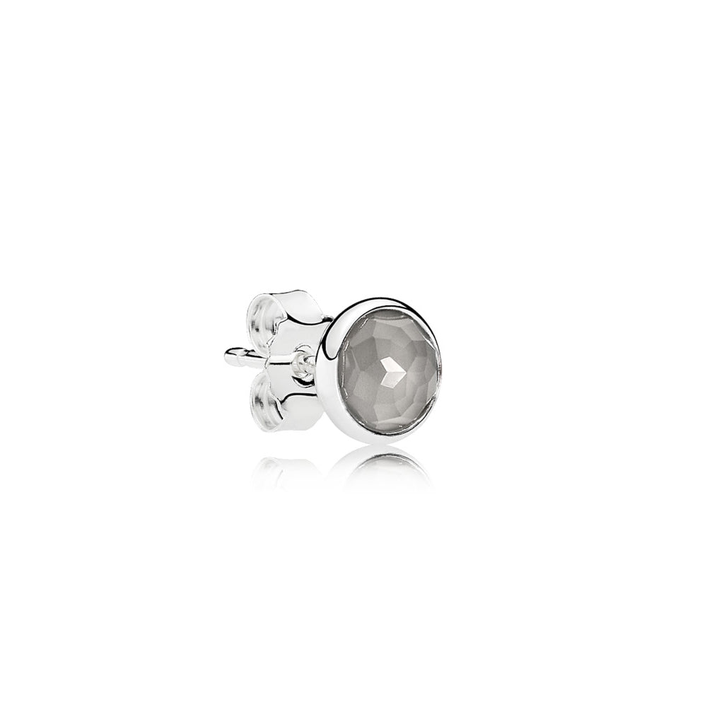 Aretes Pendientes Pandora Gotas de Junio Piedra Luna Gris 290738MSG Plata 925