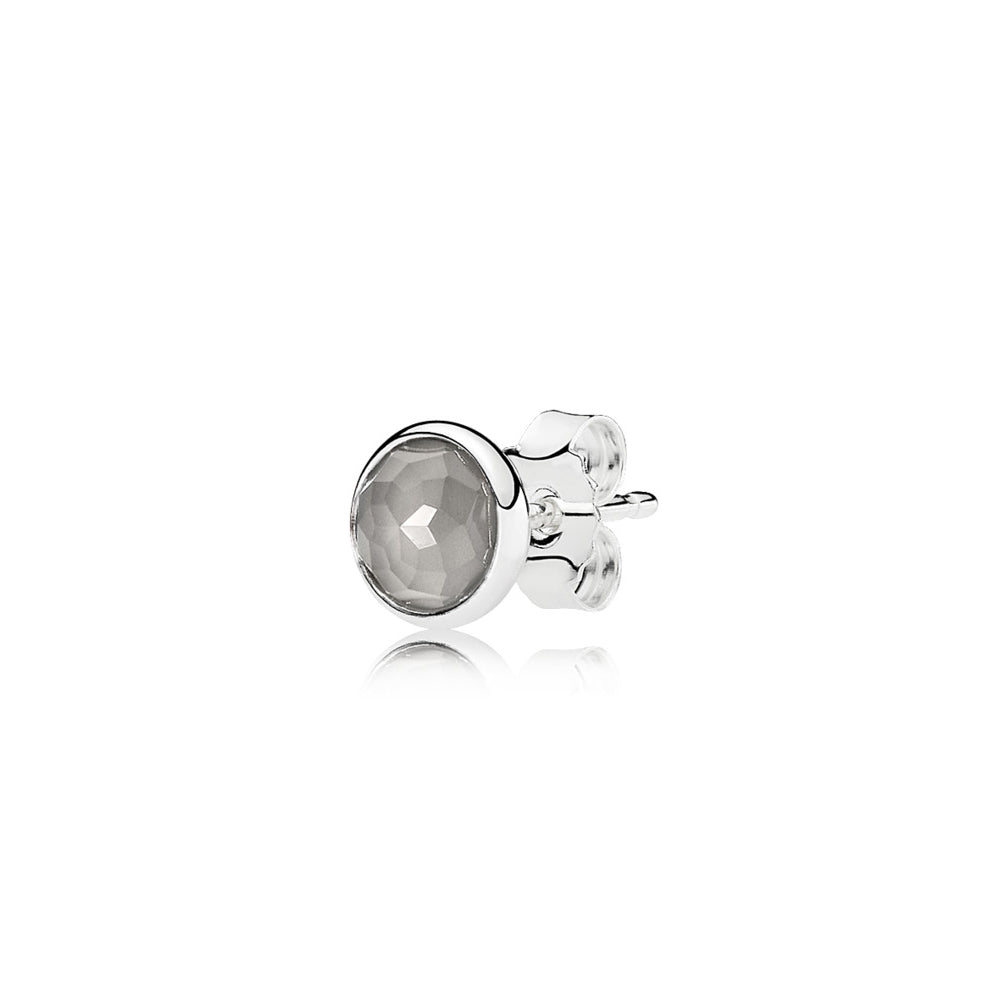 Aretes Pendientes Pandora Gotas de Junio Piedra Luna Gris 290738MSG Plata 925