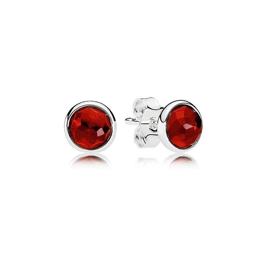 Aretes Pendientes Pandora Gotas de Julio Piedra Roja 290738SRU Rubi Sintetico Plata 925