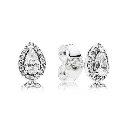 Aretes Pendientes Pandora Lagrimas Brillantes Tipo Topo 296252CZ Plata 925