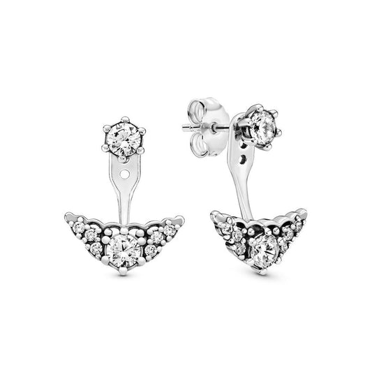 Aretes Pendientes Pandora Tiara de Cuento de Hadas 296228CZ Plata 925