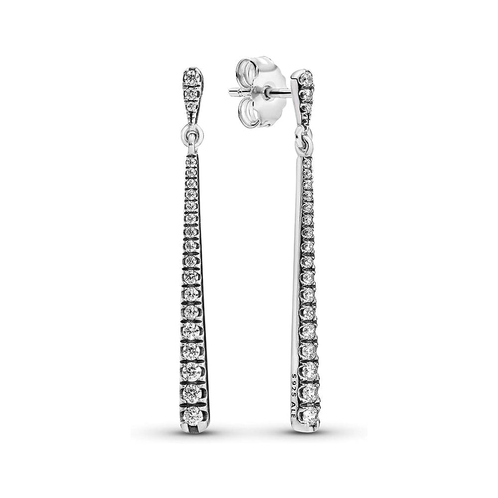 Aretes Pendientes Colgantes Pandora Haz de Estrellas 296351CZ Elegante Plata 925