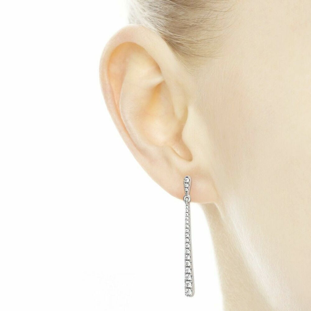 Aretes Pendientes Colgantes Pandora Haz de Estrellas 296351CZ Elegante Plata 925