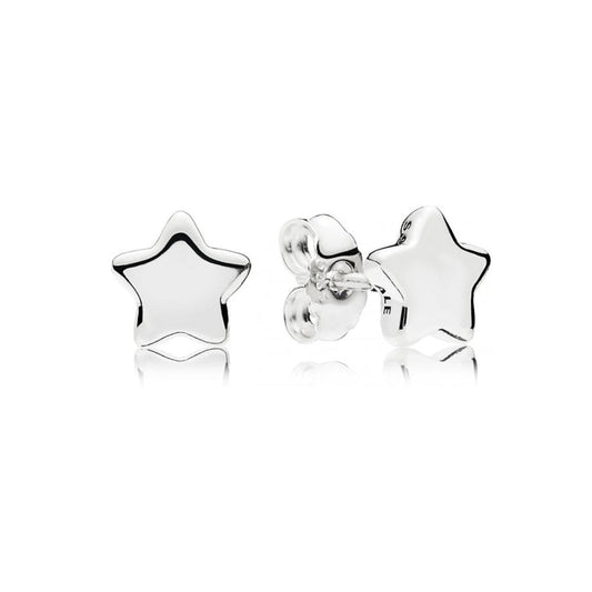 Aretes Pendientes Pandora Tipo Topo Estrellas Brillantes 296374 Plata 925