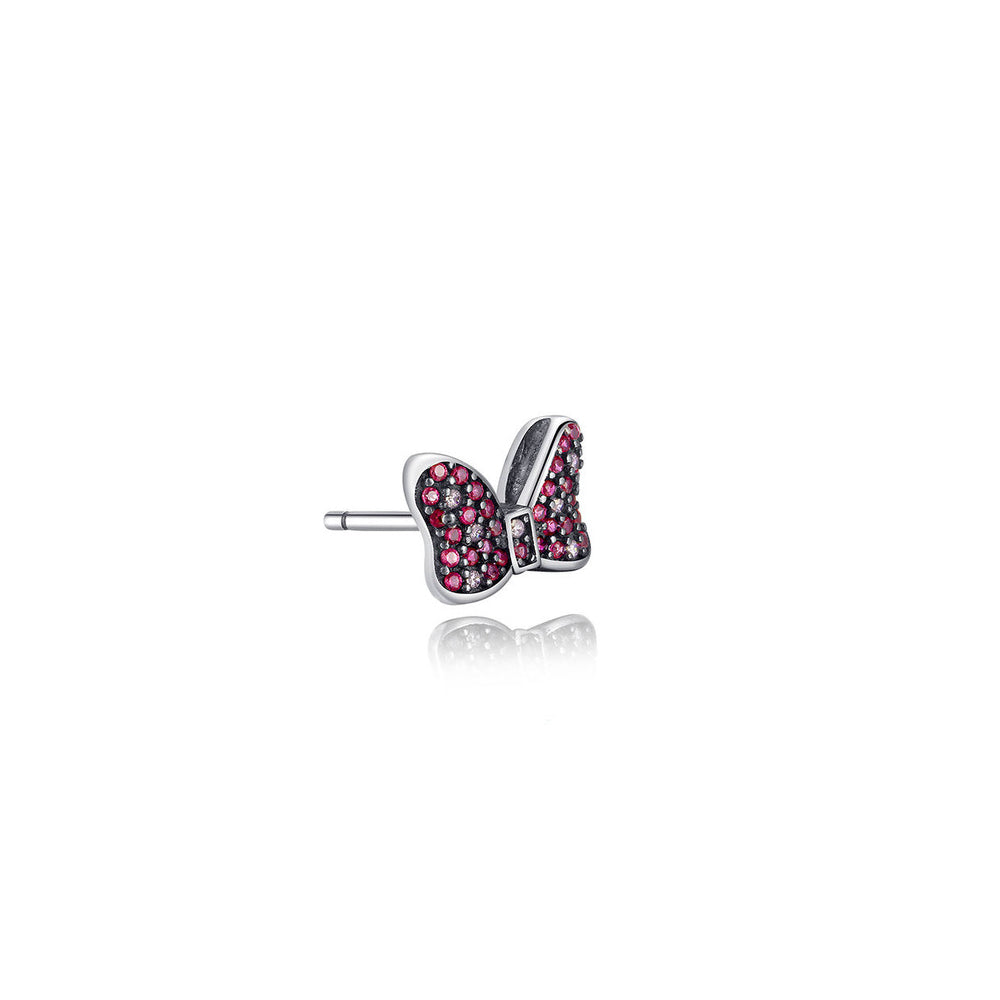 Aretes Pendientes Pandora Tipo Topo Moño de Minnie Mouse 290578czr Plata 925