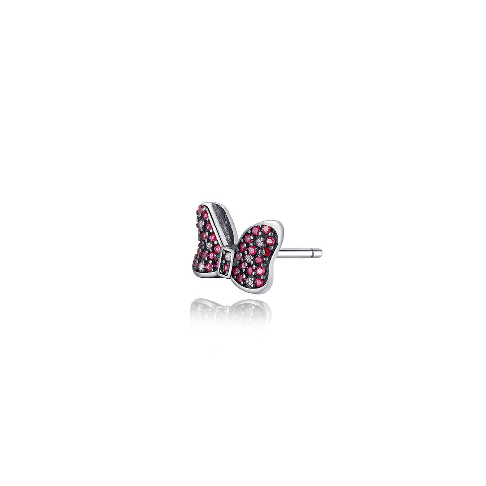 Aretes Pendientes Pandora Tipo Topo Moño de Minnie Mouse 290578czr Plata 925